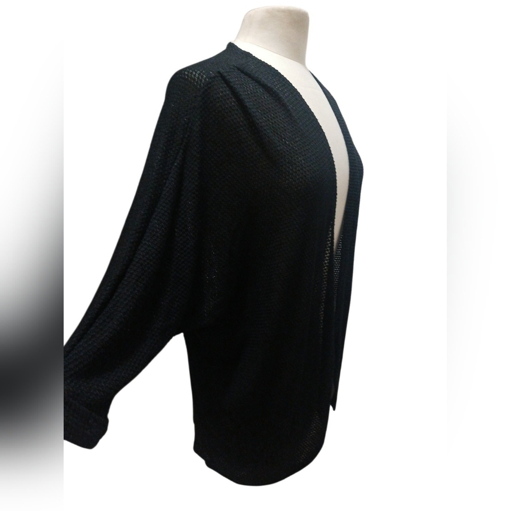 Open-Knit Open-Front Cardigan